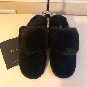 COACH BLACK ZURI SLIPPER Size 7 STYLE# C1344